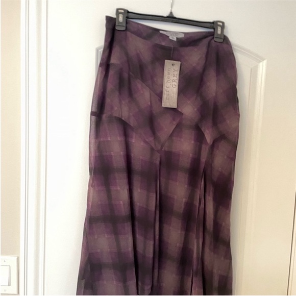 Ruff Hewn Purple Plaid Midi Skirt - Picture 3 of 12